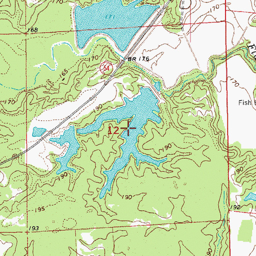 Topographic Map of Farmers Lake, AR