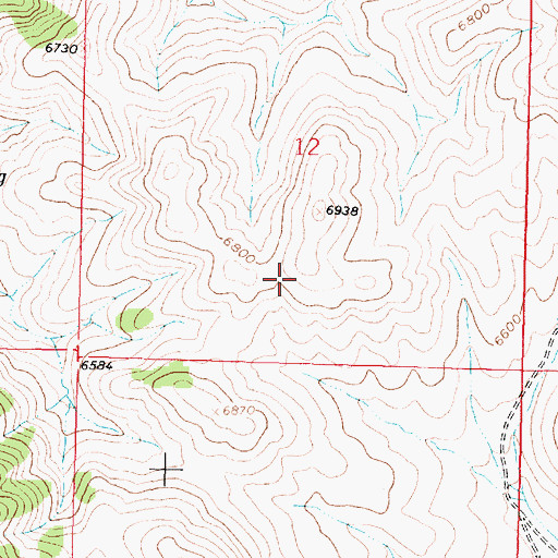Topographic Map of SE SW Section 12 Mine, MT