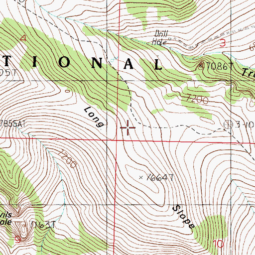 Topographic Map of Short Shift Mine, MT