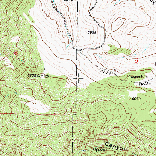 Topographic Map of SE NW Section 4 Mine, MT