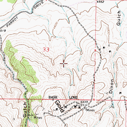 Topographic Map of NW SW Section 34 Mine, MT
