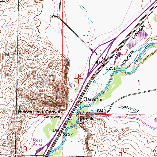 Topographic Map of NE SE Section 19 Mine, MT