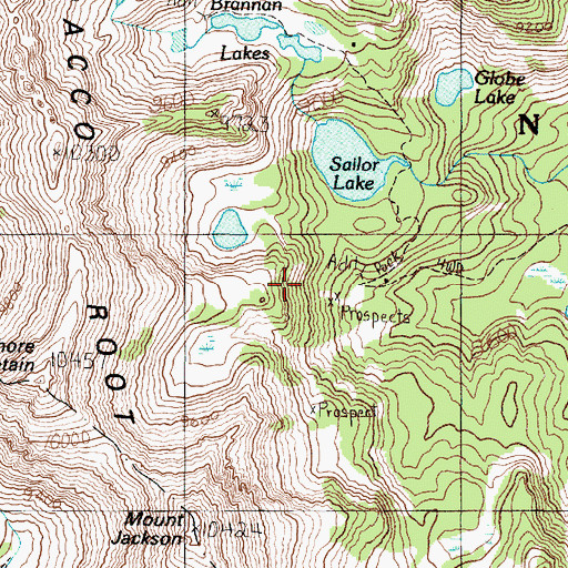 Topographic Map of Snyder Mine, MT