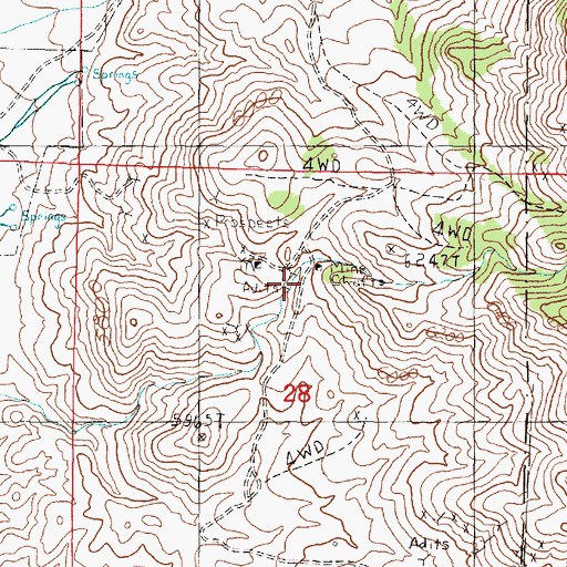Topographic Map of Tidal Wave Mine, MT