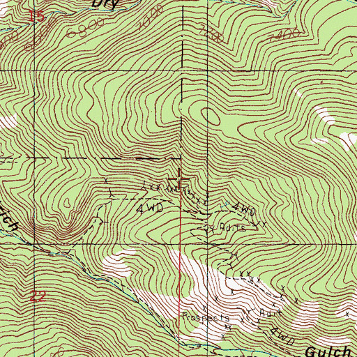 Topographic Map of SE NW Section 27 Mine, MT