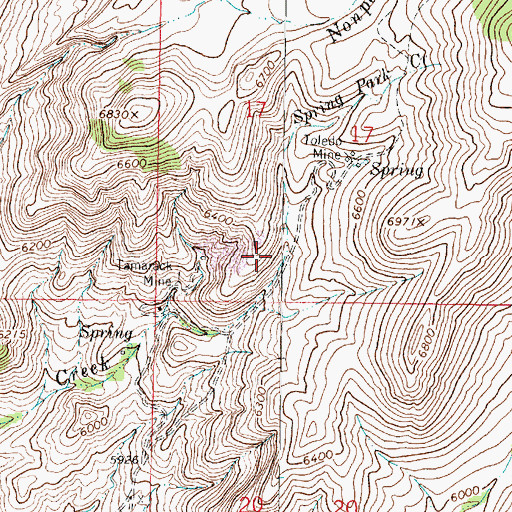 Topographic Map of Broad Gauge Mine, MT
