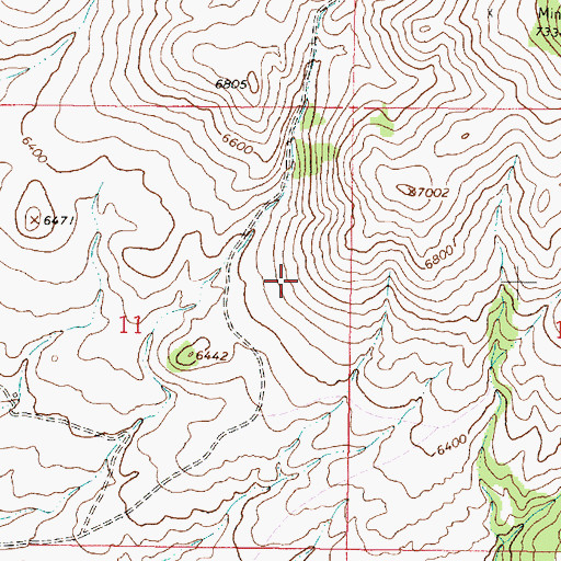 Topographic Map of SE SE Section 11 Mine, MT