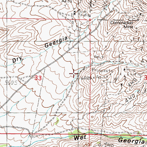 Topographic Map of NE SW Section 34 Mine, MT