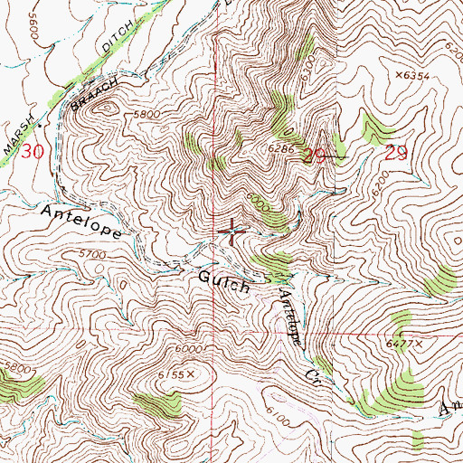 Topographic Map of SW SW Section 29 Mine, MT