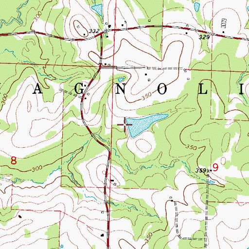 Topographic Map of Pittman Lake Dam, AR