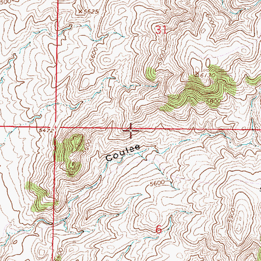 Topographic Map of Elser-Schultz Mine, MT