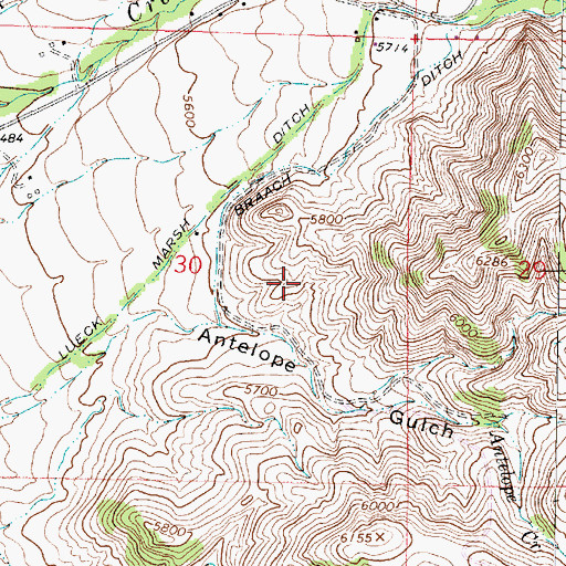Topographic Map of NE SE Section 30 Mine, MT