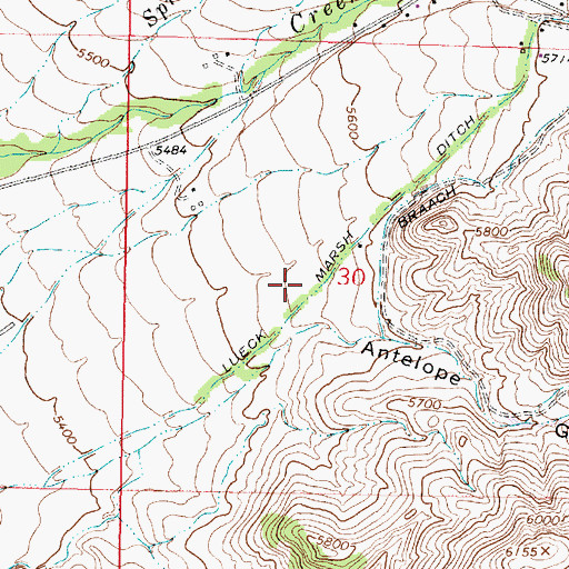 Topographic Map of NW SE Section 30 Mine, MT