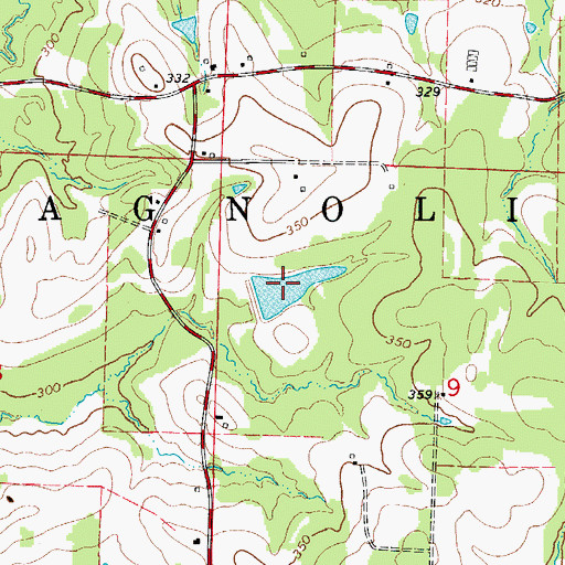 Topographic Map of Pittman Lake, AR