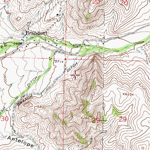 Topographic Map of Fort Knox Mine, MT