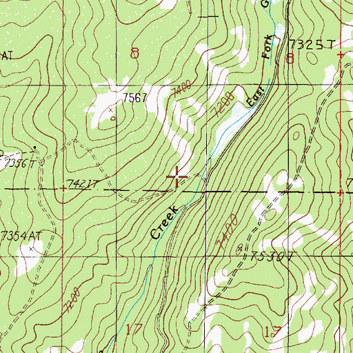 Topographic Map of Mica Claims Mine, MT