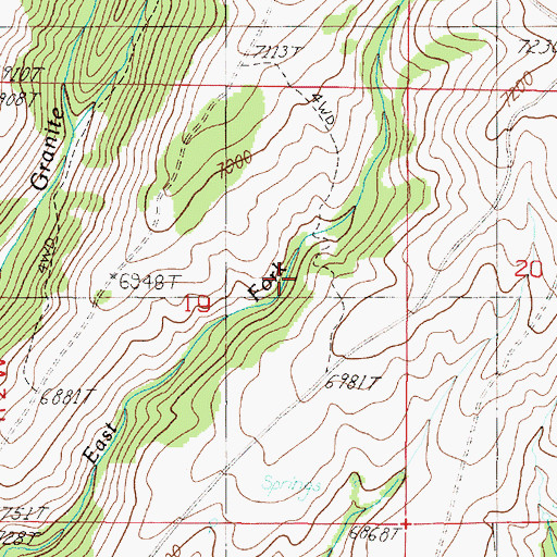 Topographic Map of SE NE Section 19 Mine, MT