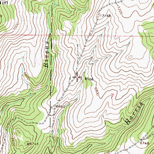 Topographic Map of SW NW Section 7 Mine, MT
