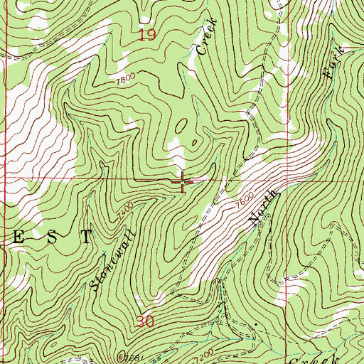 Topographic Map of NW NE Section 30 Mine, MT