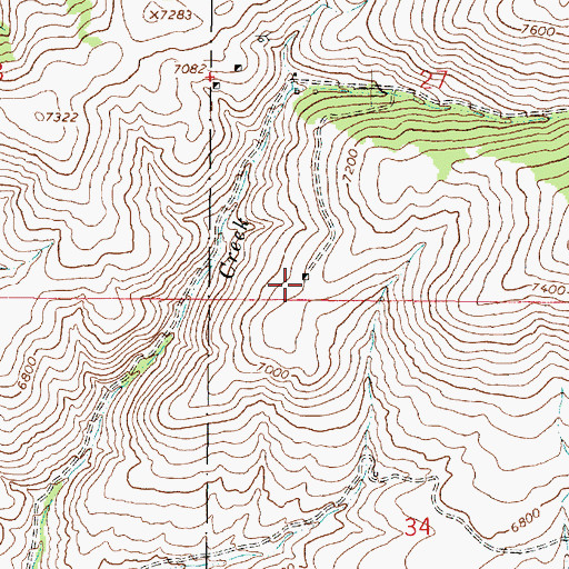 Topographic Map of Sandstrom Mine, MT