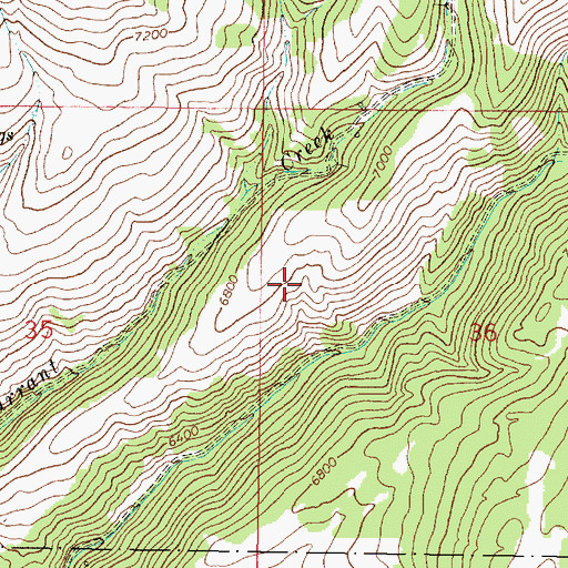 Topographic Map of J and J Mine, MT