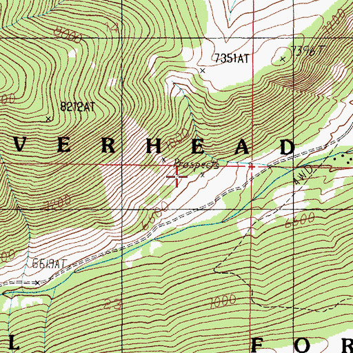 Topographic Map of NE NE Section 23 Mine, MT