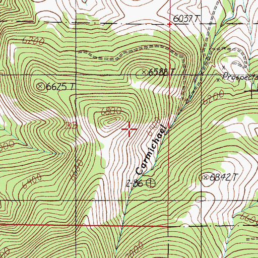 Topographic Map of SE NE Section 33 Mine, MT