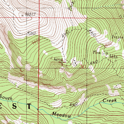 Topographic Map of McKee Mine, MT