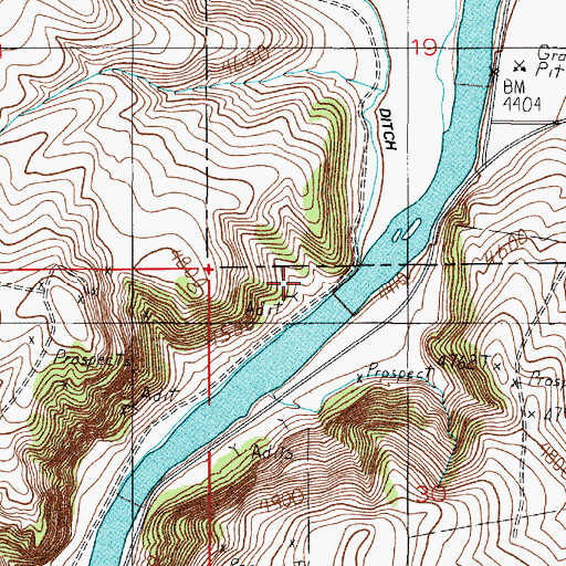 Topographic Map of NW NW Section 30 Mine, MT