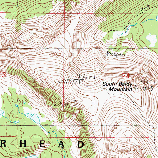 Topographic Map of Last Chance Mine, MT