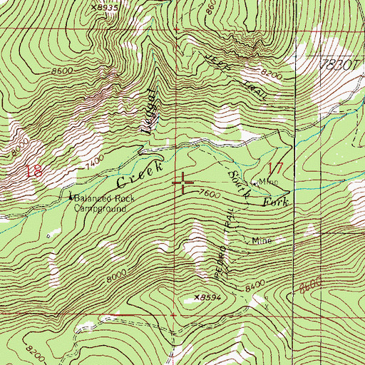 Topographic Map of Pot Rustler Mine, MT
