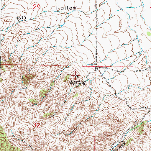 Topographic Map of NE NE Section 32 Mine, MT
