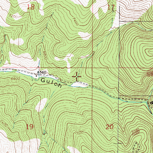Topographic Map of Barton Gulch Mine, MT