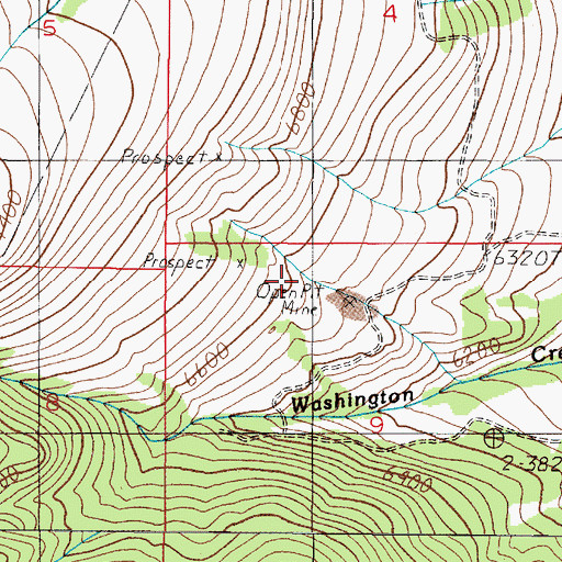 Topographic Map of NE NW Section 9 Mine, MT