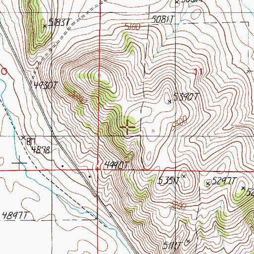 Topographic Map of Sleepy Jim Mine, MT