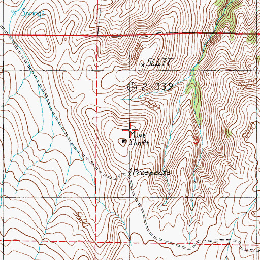 Topographic Map of Easter Shaft, MT