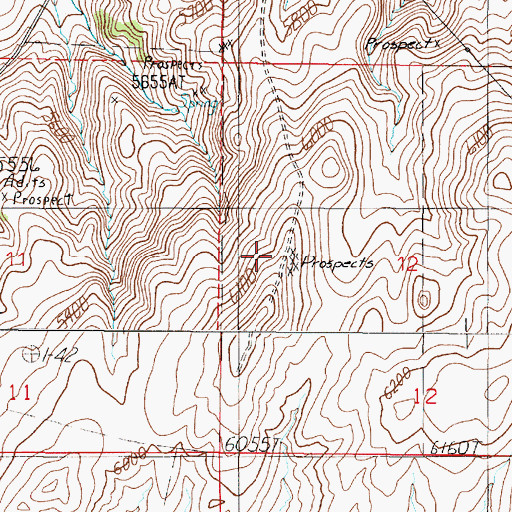 Topographic Map of Michels Ranch Mine, MT