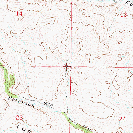 Topographic Map of Peterson Creek Mine, MT