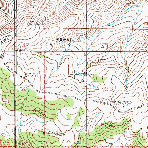 Topographic Map of Cooper Mine, MT