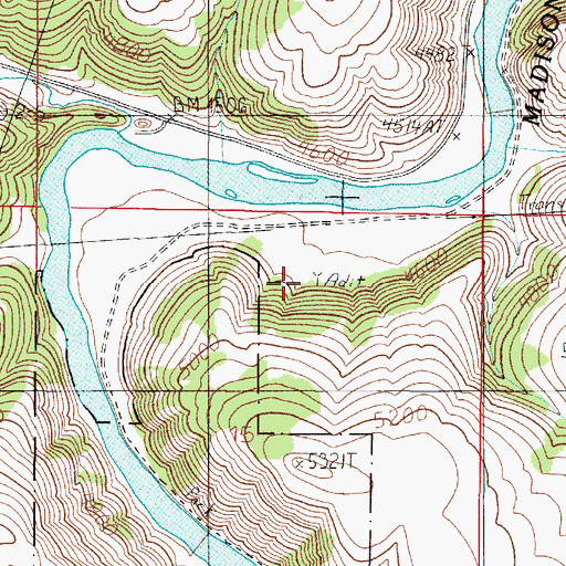 Topographic Map of NW NE Section 15 Mine, MT