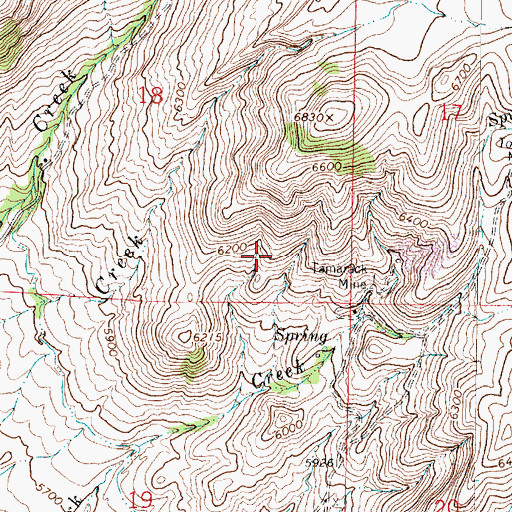 Topographic Map of SE SE Section 18 Mine, MT