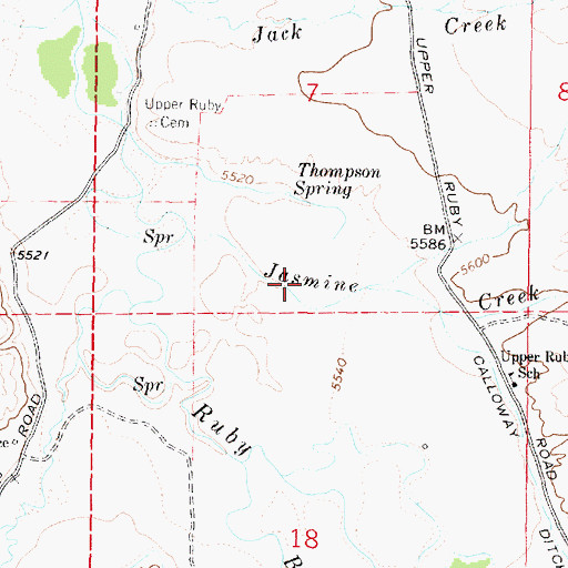 Topographic Map of Kelly Hill Mine, MT