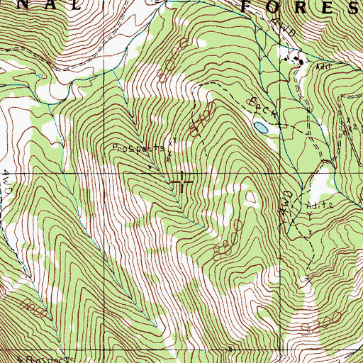 Topographic Map of NW SW Section 7 Mine, MT