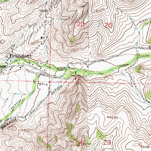Topographic Map of SW NW Section 20 Mine, MT
