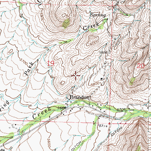 Topographic Map of NE SE Section 19 Mine, MT