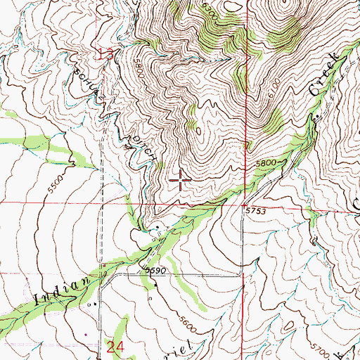 Topographic Map of Rodewald Ranch Number 2 Mine, MT