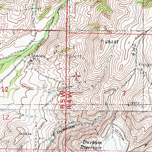 Topographic Map of NW NW Section 7 Mine, MT