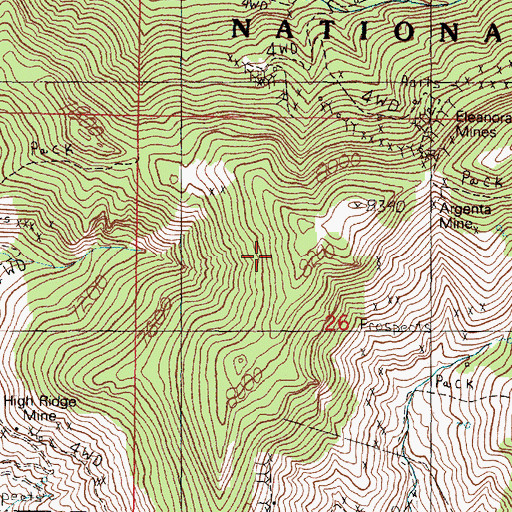 Topographic Map of NE SW Section 35 Mine, MT