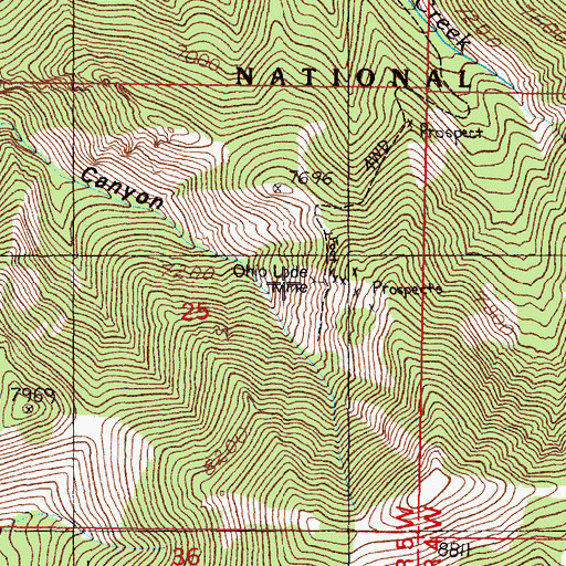 Topographic Map of Ohio Mine, MT