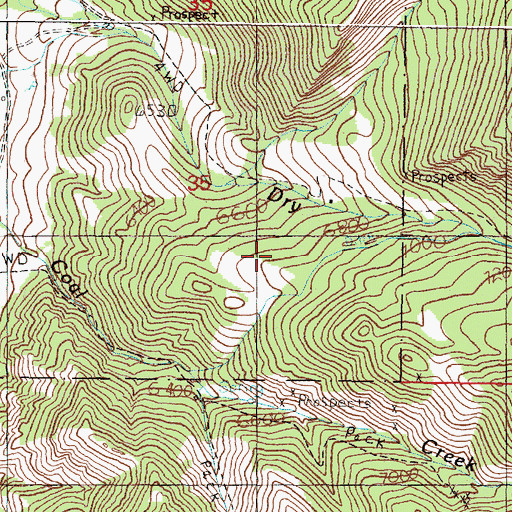 Topographic Map of Argenta Mine, MT